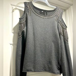 Buffalo Women’s sweater Size M with diamond accents and shoulder cutout